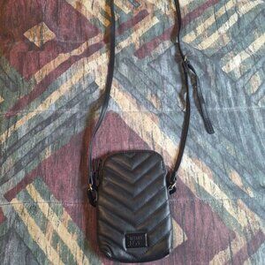 ✨ Madden NYC Chevron Quilted Mini Crossbody Bag – Black